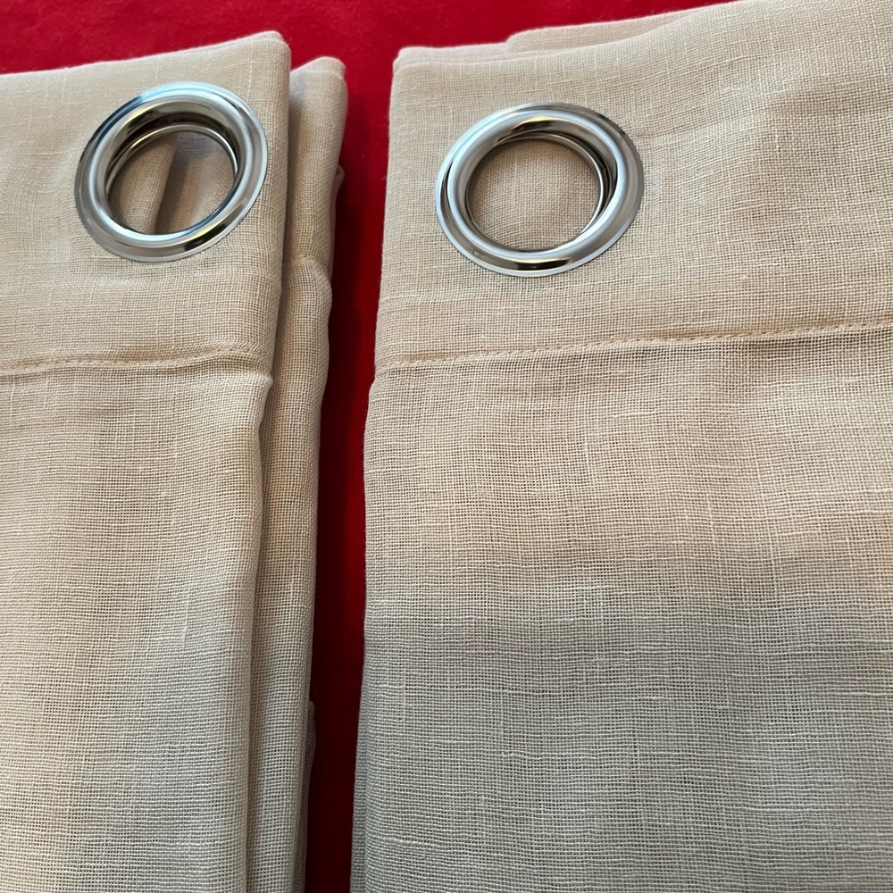 Room 2 Panels Set Extra Length Grommet Sheer Window Drapes for Bedroom 52×95 in - Picture 2 of 6